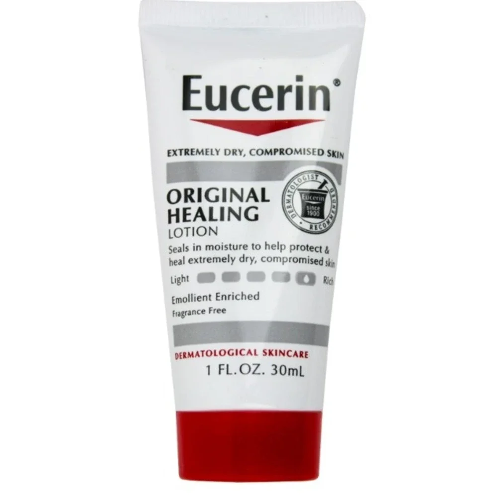 Eucerin Original Healing Lotion 1oz Travel Size Fragrance Free 3 Pack